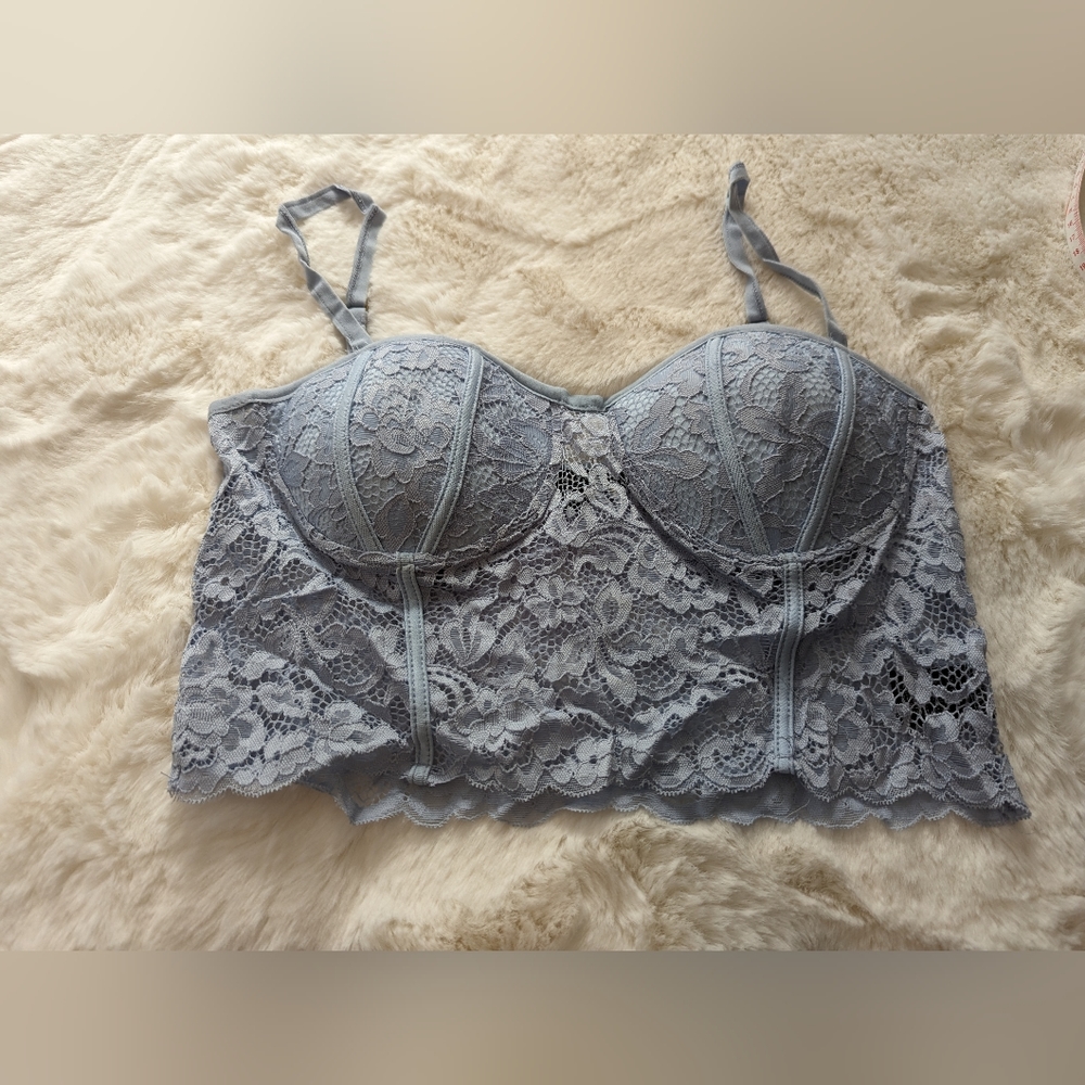 Crop top lace with built in bra